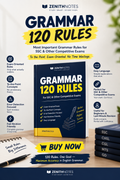 ENGLISH GRAMMAR 120 RULES|TO THE POINT|EXAM APPROACH.